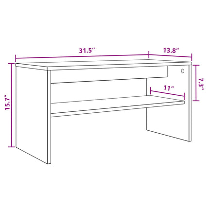 TV-skåp 80 x 35 x 40 cm Gammalt trä Konstruerat trä