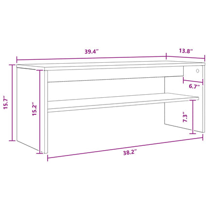 TV-skåp 100 x 35 x 40 cm Gammalt trä Konstruerat trä