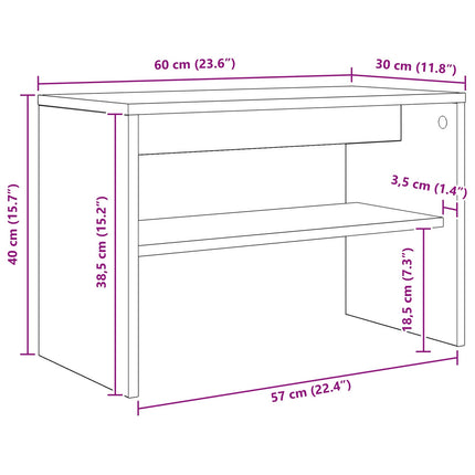 TV-skåp 60 x 30 x 40 cm Gammalt trä Konstruerat trä