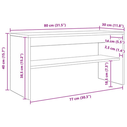 TV-skåp Vit 80 x 30 x 40 cm Konstruerat trä