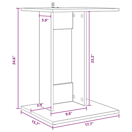 Sidobord Betonggrå 45 x 40 x 62,5 cm Konstruerat trä