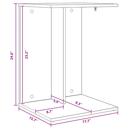 Sidobord Gammalt trä 45 x 40 x 62,5 cm Konstruerat trä