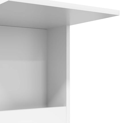 Sidobord med hjul Vit 40 x 35 x 60 cm Konstruerat trä