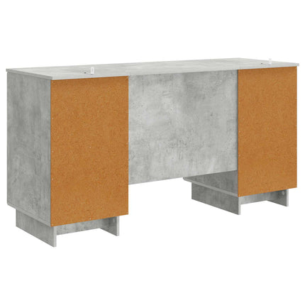 Skrivbord Betonggrå Konstruerat trä 142,5 x 50 x 75 cm