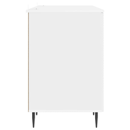 Skrivbord Vit högglans 142,5 x 50 x 75 cm Konstruerat trä