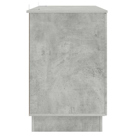 Skrivbord med dörr Betonggrå 142,5 x 50 x 75 cm Konstruerat trä
