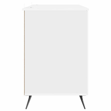 Skrivbord Vit högglans 142,5 x 50 x 75 cm Konstruerat trä