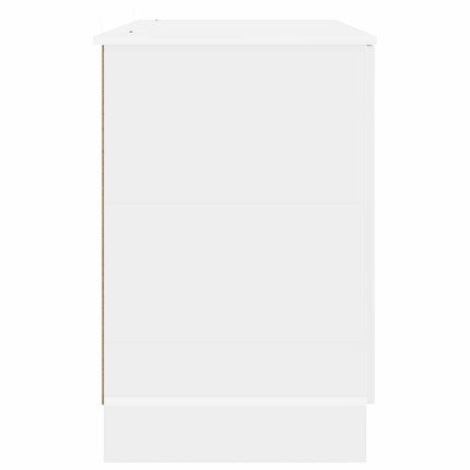 Skrivbord Vit högglans 142,5 x 50 x 75 cm Konstruerat trä
