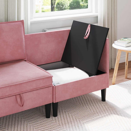 Soffa med förvaring Rosa Sammet