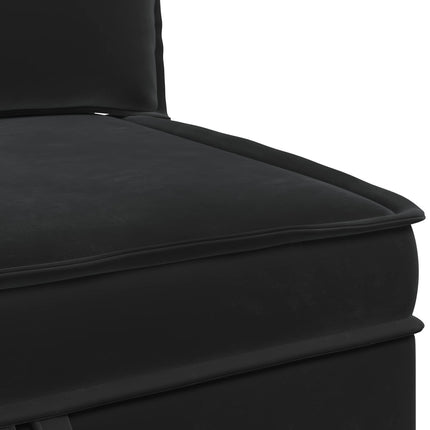 Soffa med förvaring Svart Sammet