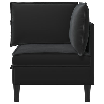 Soffa med förvaring Svart Sammet
