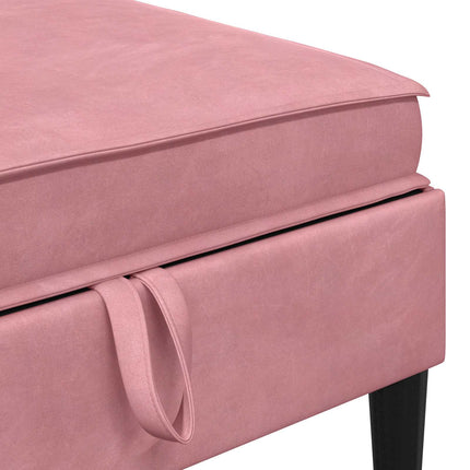 Soffpuff med förvaring Rosa Sammet