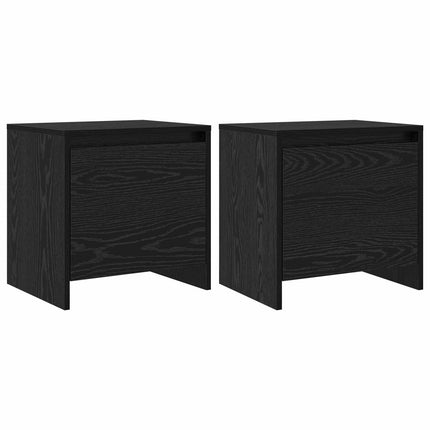Nattduksbord Svart Ek 45 x 34 x 44,5 cm Konstruerat trä