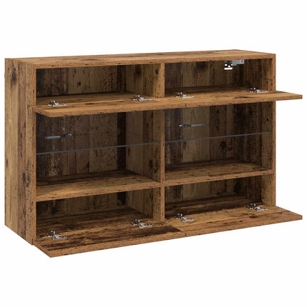 TV Vägghylla 98,5 x 30 x 60,5 cm Gammalt trä Konstruerat trä
