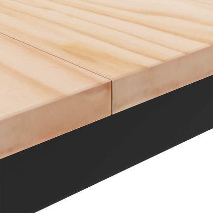 Kaffeebord Naturfärg 80 x 80 x 45 cm Massiv furu