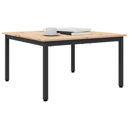 Kaffeebord Naturfärg 80 x 80 x 45 cm Massiv furu
