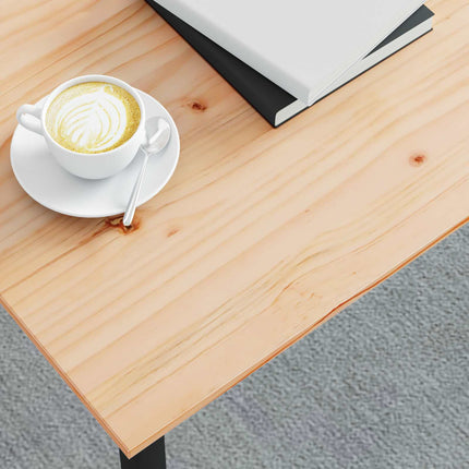 Kaffeebord Naturfärg 100 x 100 x 45 cm Massiv furu