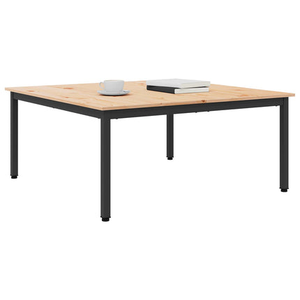 Kaffeebord Naturfärg 100 x 100 x 45 cm Massiv furu