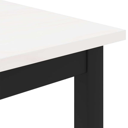 bänk Vit 80 x 35 x 45 cm Massiv furu