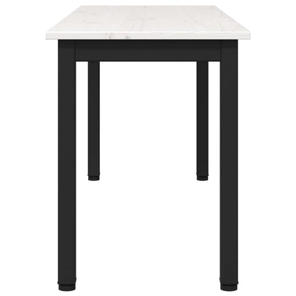 bänk Vit 110 x 35 x 45 cm Massiv furu