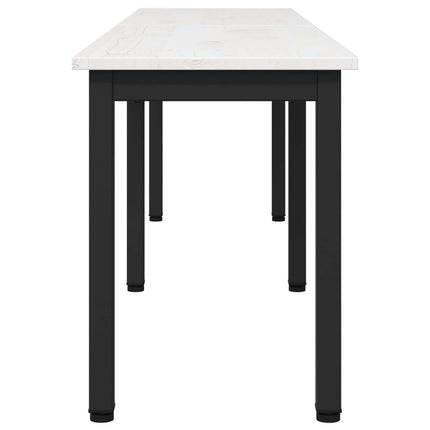 bänk Vit 160 x 35 x 45 cm Massiv furu