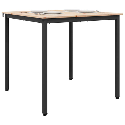 Matbord Naturfärg 80 x 80 x 75 cm Massiv furu