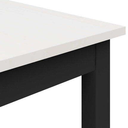 Matbord Vit 110 x 110 x 75 cm Massiv furu
