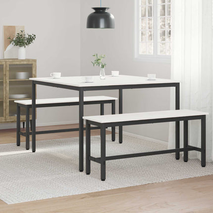 Matbord Vit 110 x 110 x 75 cm Massiv furu