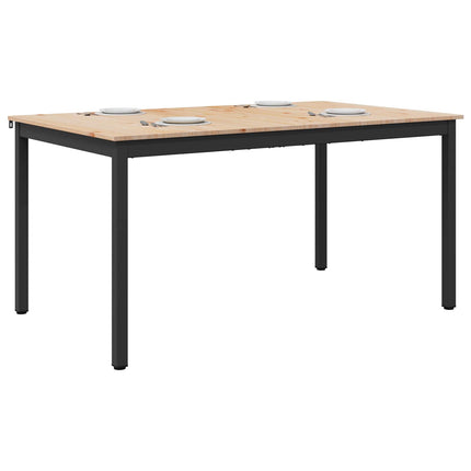 Matbord Naturfärg 140 x 80 x 75 cm Massiv furu