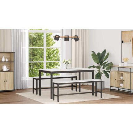 Matbord Vit 140 x 80 x 75 cm Massiv furu