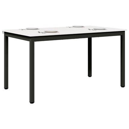 Matbord Vit 140 x 80 x 75 cm Massiv furu