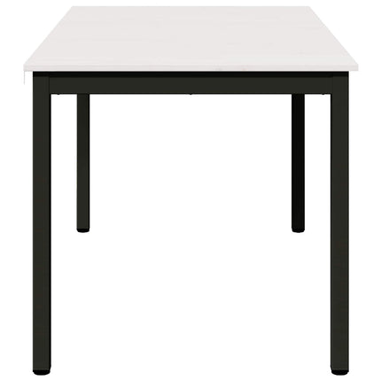 Matbord Vit 140 x 80 x 75 cm Massiv furu