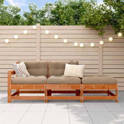 Sektionell Soffa Enheter Vaxad brun 190 x 62 x 70,5 cm