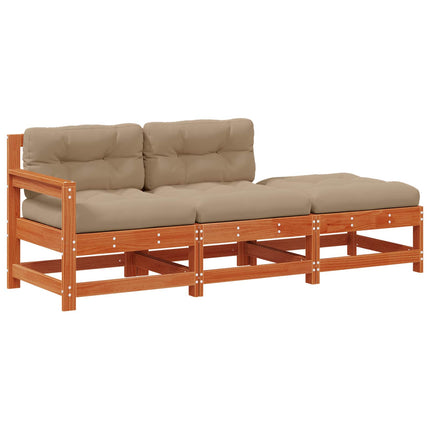 Sektionell Soffa Enheter Vaxad brun 190 x 62 x 70,5 cm