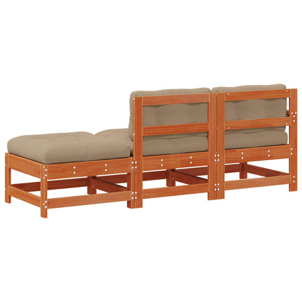 Sektionell Soffa Enheter Vaxad brun 190 x 62 x 70,5 cm