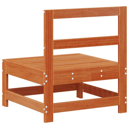 Trädgård Mittensoffa Massivt furu VaxBrun 124 x 62 x 70,5 cm