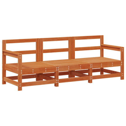 Sektionell Soffa Enheter 3 Stycke VaxBrun Massivt furu