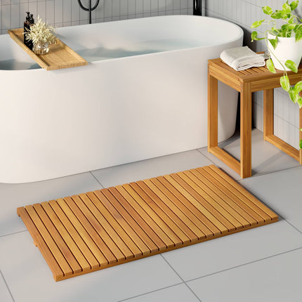 Badmatta Enfärgad Brun 100 x 55 cm trä