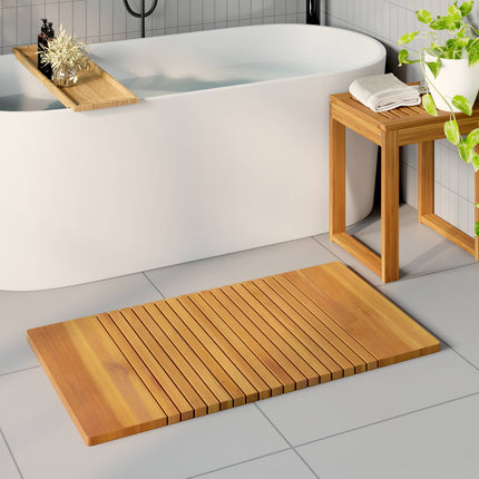 Badmatta Enfärgad Brun 100 x 55 cm trä