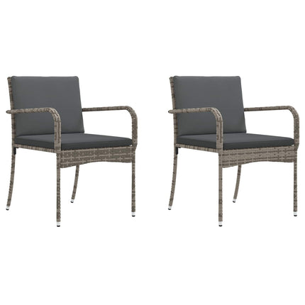 Trädgårds Bistro Set 3 pcs Grå konstrotting