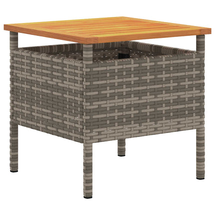 Trädgårds Bistro Set med kudde 3 pcs Grå konstrotting