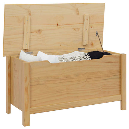 Förvaringslåda HILL Honung brun 90 x 40 x 45 cm Massivt furu
