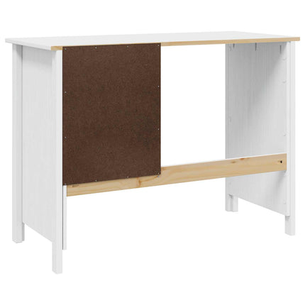 Skrivbord med Lådor HILL Vit 100 x 45 x 74 cm Massivt furu