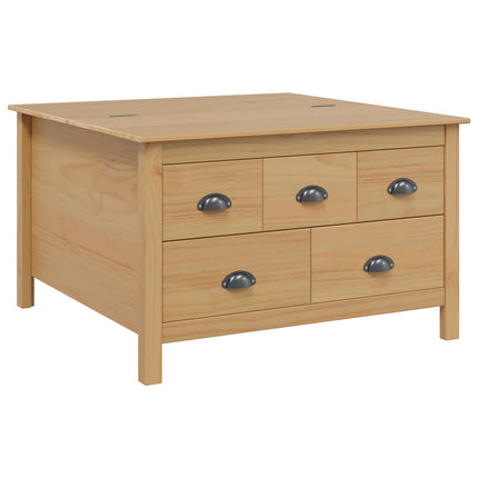Kaffeebord HILL Honung brun 79,5 x 79,5 x 49 cm Massiv furu