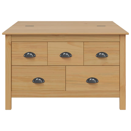 Kaffeebord HILL Honung brun 79,5 x 79,5 x 49 cm Massiv furu