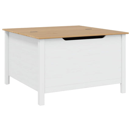 Kaffeebord HILL Vit och honung brun 79,5 x 79,5 x 49 cm