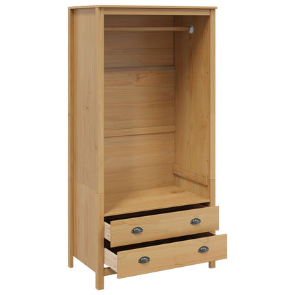 Garderob HILL Honung brun 84 x 50 x 170 cm Massivt furu