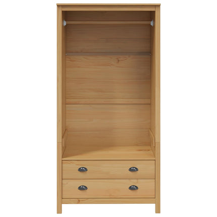 Garderob HILL Honung brun 84 x 50 x 170 cm Massivt furu