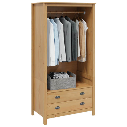 Garderob HILL Honung brun 84 x 50 x 170 cm Massivt furu