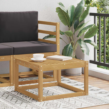 Utomhusbord Massivt Akaciaträ Vit 59 x 59 x 37 cm
